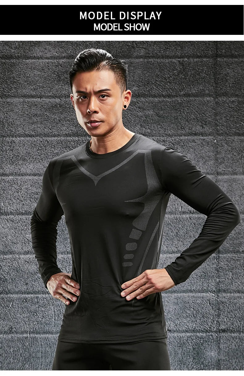 secagem rápida para homens, manga comprida, esportes, ciclismo, corrida, fitness, treinamento de futebol, camisa de basquete