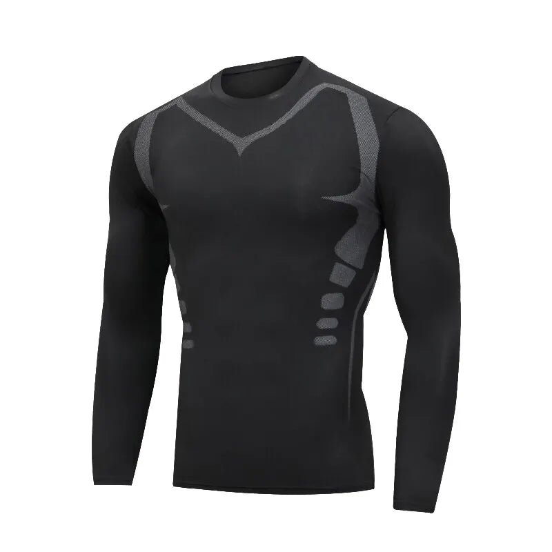 secagem rápida para homens, manga comprida, esportes, ciclismo, corrida, fitness, treinamento de futebol, camisa de basquete