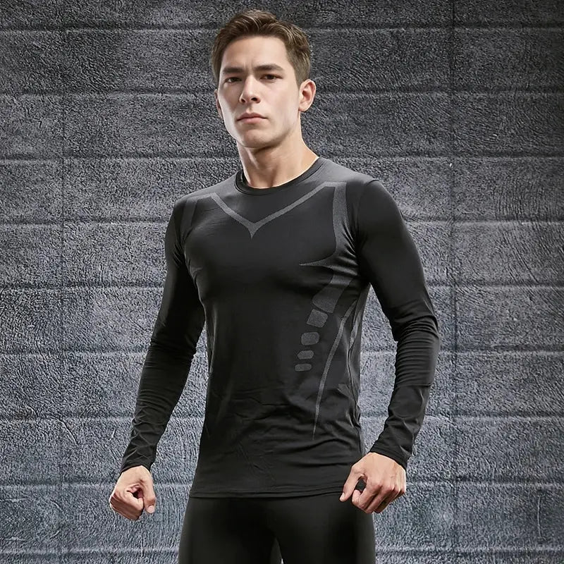 secagem rápida para homens, manga comprida, esportes, ciclismo, corrida, fitness, treinamento de futebol, camisa de basquete